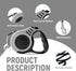 Retractable Dog Leash, Automatic Telescopic 10/16 FT Tape with Folding Bowl, Dispenser, Rubbish Bags