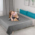 Ameritex Reversible Pet Bed Blanket, 100% Waterproof Velvet, Super Soft for Sofa and Bed, 68x82 Inches, Light Grey+Grey