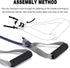 Resistance Bands for Working Out, Physical Therapy Bands, Elastic and Exercise Bands Set for Stretching, Suitable for Rehab, Yoga, Pilates, Gym, Home Exercise by Hshbxd