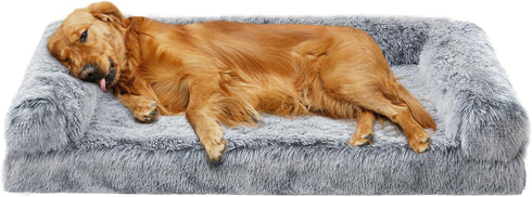 Orthopedic Dog Bed for Medium Breeds, High Density Egg Crate Foam Sofa Bed with Waterproof Removable Washable Cover
