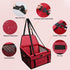 PetsHome Foldable Dog Car Seat, Waterproof Booster Seat for Small to Medium Dogs, Breathable Oxford Travel Bag, Pure Red