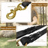 Leather Dog Leash 6ft x 5/8 inch, Heavy Duty Genuine Braided Leather Leash for Large, Medium, Small Dogs (Black)