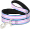 Dog Leash 4 Feet Long, 1.0 Inch Wide, Flag Transgender, Baby Blue, Baby Pink, White