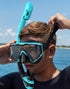 Greatever Snorkel Set Adult, Pano 3 Window Snorkel Mask, Anti-Fog Scuba Diving Mask, Dry Top Snorkel Goggles
