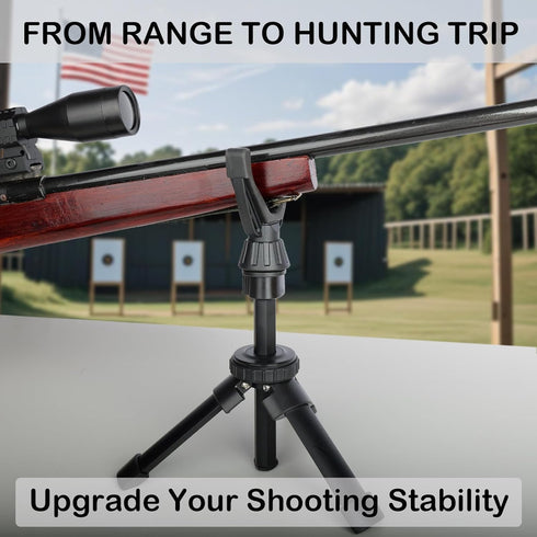 360 Rotating V Yoke Shooting Rest for Rifle Compatible with Shooting Stick Hunting Tripod, Gun Tripod and Monopod