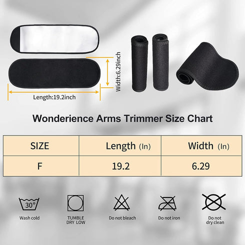 Wonderience Arm Trimmers for Women, Adjustable Sauna Sweat Arm Shaper Bands for Sports Workout
