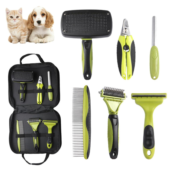 Generic 6 PCS Dog and Cat Grooming Kit, Versatile Tools Including Shedding Brush,