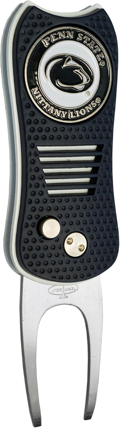 Team Golf NCAA Switchblade Divot Tool, Double-Sided Magnetic Ball Marker, Patented Design for Less Damage