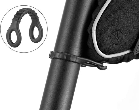 ROCKBROS Bike Seat Bag, Bicycle Saddle Bag Under Seat, 3D Shell Cycling Seat Pack for Mountain Road Bikes, Black