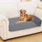 smiry Waterproof Dog Blanket 30"x53" Grey/Dark Grey, Reversible Pet Blanket, Soft Couch Cover for Dogs