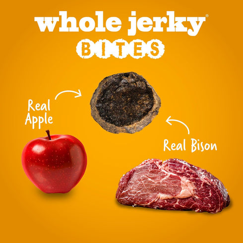 Fruitables Whole Jerky Bites, Grilled Bison Dog Treats, Healthy Dog Treats, 5 Ounces