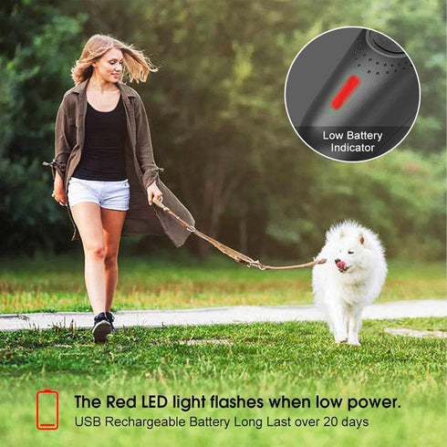 Anti Bark Device for Dog, Variable Frequency Ultrasonic Bark Deterrent, Rechargeable 2 in 1 Handheld Training Tool
