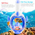 Kids Snorkel Mask, Full Face 180° Panoramic View, Anti-Fog Diving Gear for Ages 4-15, Dry Top