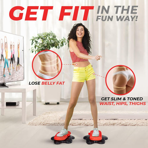 Yes4All Ab Twister Board, New Generation of Waist Twisting Disc, Twist Board, Twisting Stepper for Aerobic Exercise, Full Body Toning Workout, Noise-Free, 2pcs in a Box by Yes4All