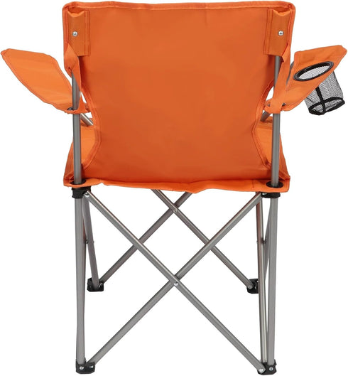 BIAZEEG Quad Folding Camp Chair with Cup Holder (Burnt Orange)
