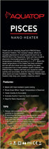 Aquatop 25W Pisces Nano Heater, Fully Submersible for Nano Fish Tanks Up to 8 Gallons, Preset 78F Thermostat