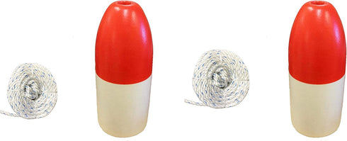 KUFA 2-Pack of Sports 5/16" x100' Non-Lead Sinking Line and 11" Bullet Float