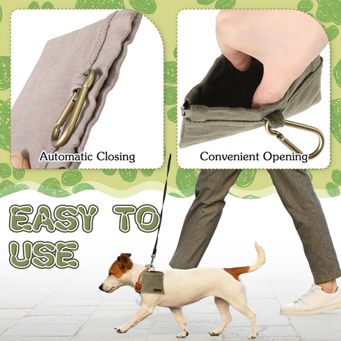 3 Pcs Dog Treat Pouch, Hands-Free Training Bags with Auto Closure, Dog Snack Holder for Pet Travel