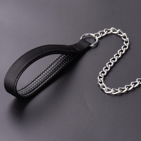CtopoGo Heavy Duty Dog Leash, Metal Chain with Padded Handle for Large & Medium Size Dogs (4 ft. x 3.0 mm (0-80 lbs.))