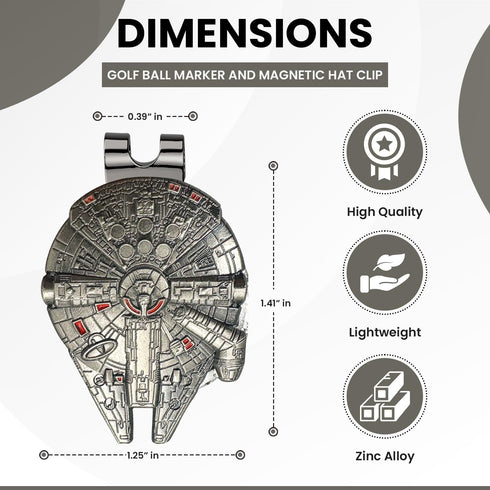 K9King Ultimate Star War Falcon Golf Ball Marker Set, Premium Accessories for Enhanced Golfing Fun and Gifts