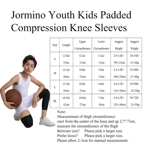 Youth Kids Long Knee Support Sleeves - Volleyball, Baseball, Football, Wrestling, 1 Pair Pink YM