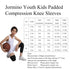 Youth Kids Long Knee Support Sleeves - Volleyball, Baseball, Football, Wrestling, 1 Pair Pink YM