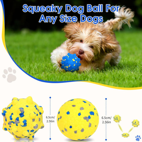 ZESTEFY 4PCS Dog Balls for Aggressive Chewers, Etpu Dog Toy Ball, Tennis Balls for Dogs Aggressive Chewers