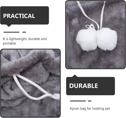 Pet Carrier Bag, Portable Outdoor Chest Apron Pouch for Small Pets, Warm Sleeping Bag for Kittens and Puppies