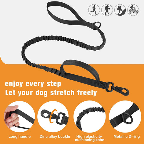 Tactical Dog Collar, Adjustable Nylon Collar with Control Handle, Heavy Metal Buckle for Medium & Large Dogs