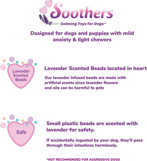 SPOT Soothers- Tabbie Lambie Dog Toy, Stuffing Free, Scented with Calming Lavender Fragrance Beads for Dogs
