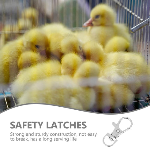 POPETPOP 20pcs Metal Bird Cage Locks, Pet Cage Door Lock Hook Clips, Safety Buckles for Birds Cage Accessories