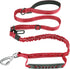 Tactical Dog Leash Heavy Duty - 4-6FT Shock Absorbing Bungee with Reflective Military Strong No Pull, 2 Padded Handles,