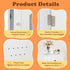 ZENY White Cat House & Litter Box Enclosure with Ventilation