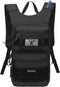 MOSISO Tactical Hydration Pack Backpack with 3L Bladder & Elastic Cord Strap for Outdoor Sports, Black