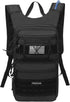 MOSISO Tactical Hydration Pack Backpack with 3L Bladder & Elastic Cord Strap for Outdoor Sports, Black