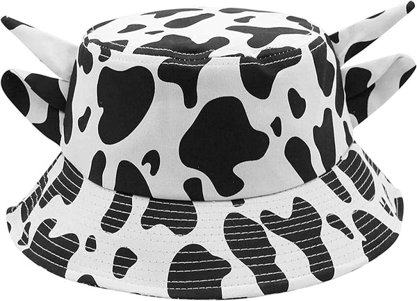 Solid Color Fisherman Hat - Ladies Cat Ears Bucket Hat, Folding Sun Hat Y2K Style for Women