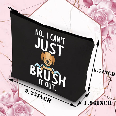 BDPWSS Dog Groomer Makeup Bag - Pet Hairdresser Gift for Women, Dog Salon Toiletry Bag for Fur Mama