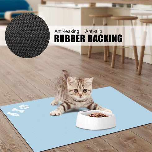 Absorbent Dog Food Mat, Quick Dry Dog Water Dispenser Mat, Easy Clean Pet Accessories Supplies