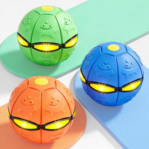 LzzzFZCF 3 PCS Magic Bouncing Doggy Disc Balls with 6 LED Lights, Flying