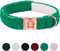 MR. CHUBBYFACE Winter Dog Collar, Adjustable Christmas Pet Collar for Small Medium Large Dogs (Green)
