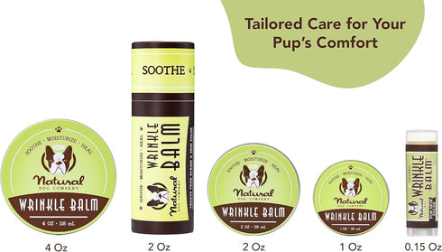 Natural Dog Company Wrinkle Balm, 1 oz. Tin, Dog Lotion for Dry Itchy Skin, Cleans Wrinkles, Made in USA