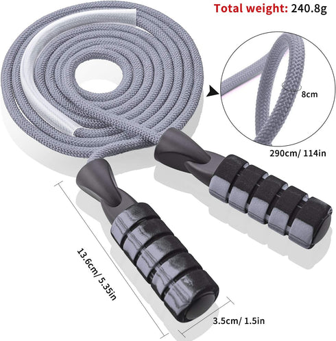 Professional Weighted Jump Rope, Adjustable Tangle-Free with Ball Bearings for Cardio, Endurance Training, Fitness