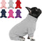 cyeollo Dog Pajamas Fleece Dog Coat, Thermal Stretchy Jumpsuits for Small Dogs (Grey)