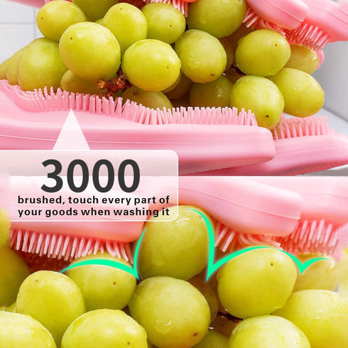 Pet Grooming Gloves - Natural Rubber Cleaning Gloves with High Density Silicone Brush for Dogs and Cats