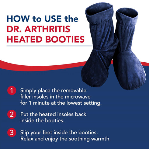 Dr. Arthritis Doctor Developed Heated Booties Foot Warmers for Women Men,Feet Foot Warmer Booties and Handbook Ankle