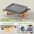 4-Sided Hammock Cat Window Perch with Bolster - Orthopedic Cat for Window Sill - Solid Hardwood & Metal Frame - Window