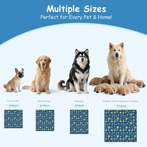 HuaZiChok 24x48 Inch (1 Pack) Washable Pee Pads for Dogs - Thick Heavy Absorbent Reusable Pet Training Pads, Leakage