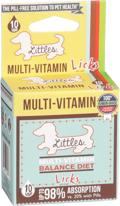 Licks Pill-Free Small Breed Dog Multivitamin, Dog Supplement with Vitamin C, D, Calcium - 10 Use Gel Packets