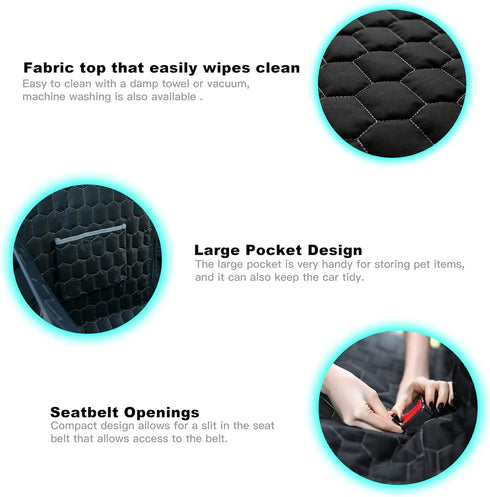 3, 100% Hammock Meginc Dog Seat Covers for Back Seat, Dog Car Seat for Tesla Model Waterproof Pet Seat Cover Protects