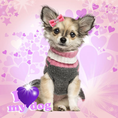 Dog Hair Crown Bows with Clips for Small Dogs, 20pcs Cute Handmade Grooming Bowknot Alligator Clips for Puppies